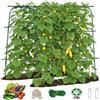 XMPEKO 163 x 163 cm, telaio di supporto per piante ad arco in metallo, con rete in nylon, tubi zincati, facile da montare, traliccio da giardino a forma di U, supporto staccabile per cetriolo, per piante