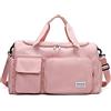 FANDARE Ultraleggero Borsone da Viaggio, Sportiva Tote Borsa Grande, Palestra Weekender a Spalla con Scomparto Scarpe & tasca bagnata Rosa