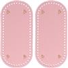 PATIKIL Fondo per Borse Pelle Pu 9.8x4.7 Pollici, 2Pz Base Ovale Tappetino Fondo per Borsa Uncinetto con Fori e Chiodi, per Borse Fai da Te, Borse a Tracolla, Borsette, Rosa