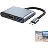 Vnuipofa Adattatore USB C a HDMI 4K, adattatore USB C 3 in 1 con HDMI 4K, porta USB 3.0 5 Gbps e Power Delivery 100 W, hub multiporta AV digitale per iPad Pro, PC USBC, tablet e smartphone
