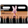 Duracell 8X Duracell AA Plus (1 Blister Da 8 Batterie) 8 Pile Stilo (LR6/MN1500)
