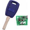 Pro-Plip Chiave completa con elettronica da programmare compatibile con Fiat Idea Punto 2 Doblò Panda Qubo Marea Ducato Seicento Uno Bravo Brava Stilo Palio Albea Lama senza scanalature 434Mhz ID48 Vergine