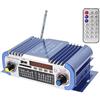 DollaTek 2 canali Hi-Fi Mini Digitale per Auto Moto Stereo per Auto Amplificatore di Potenza per Supporto USB/FM/SD per Auto per Auto Auto CD Dvd Ingresso CC 12V - Blu