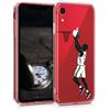 kwmobile Custodia Compatibile con Apple iPhone XR - Cover Silicone TPU - Protezione Back Case - Cestista nero/bianco/trasparente