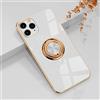 Jacyren Custodia compatibile con iPhone 13 Pro Max Custodia per cellulare iPhone 13 Pro Max Custodia con anello Case Silicone Bumper Bumper Antiurto Guscio Anello Supporto Dito Magnetico Supporto