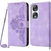 Netany Cover per Huawei Honor 90 5G con Cordino, Flip Portafoglio Custodia in Pelle, [2 Porta Carte][Chiusura Magnetica],Custodia Libro Antiurto Cover con Laccio per Huawei Honor 90 5G (Viola)