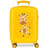 Roll Road Happy Pets Valigia da Cabina Giallo 33x50x20 cm Rigido 2 kgs Lucchetto a Combinazione Laterale ABS 2 kgs 33L Bagaglio a Mano