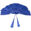 VAPKER Nappe blu, 100 nappe in seta fatte a mano, per segnalibri, 13 cm, con passante da 5 cm, per la creazione di gioielli e progetti fai da te