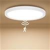 Birnetek® Plafoniera LED Soffitto con Sensore di Movimento, 18W 1800LM Lampadario con Sensore Radar, 3000K, 4000K, 6500K, 22cm per Corridoio, Scale, Garage