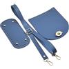 Blausky 1 set di accessori per borsa fai da te, tracolla in PU e fondo borsa in pelle, fondo borsa con fori per uncinetto, accessori in pelle per borse per borsa a maglia, borsa a mano, borsa a