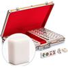Yellow Mountain Imports Champion-Size Chinese Mahjong Game Set with Aluminum Case - with 146 Tiles, 3 Dice and a Wind Indicator - for Chinese Style Gameplay Only
