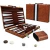 XUXLEKK Backgammon da Viaggio, Backgammon gioco da tavolo, Pedine e Dadi Portatili Regalo Perfetto per Gli Amanti dei Viaggi, del Campeggio e Dei Picnic, 2 Giocatori, 11 Zoll