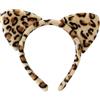 AIWXEEU Fascia per Capelli Orecchie da Gatto Leopardate, Leopardo Fascia per capelli a forma di animale, orecchie ghepardo di Halloween, per Halloween, carnevale, cosplay, feste a tema