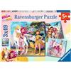 Ravensburger Puzzle per bambini Ravensburger 05701 - Nella terra degli elfi e degli unicorni - 3x49 pezzi Puzzle Mia and Me per bambini dai 5 anni in su