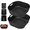 Zorenlepo 2 stampi in silicone per friggitrice ad aria calda Philips Airfryer XL - 6,2 l (HD9270)/5000 serie XXL, 7,2 l (HD9285), inserto in silicone per friggitrice aria anziché carta da forno, pirofila