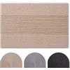 Blumtal zerbino esterno 90x150 cm - tappeto ingresso interno antiscivolo - zerbino da esterno con motivo - tappeti da esterno per porta d'ingresso - in poliestere resistente - Beige