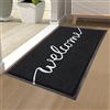 Homaxy Welcome, zerbino per interni ed esterni, antiscivolo, lavabile, per porta di casa, ingresso, giardino (40 x 60 cm, nero)