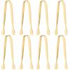 volumoon Zucchero Clip, 8 Pezzi Pinze per Zucchero in Acciaio Inox, Mini Pinze per Servire in Acciaio Inox per Cucina, Multiuso Pinze per Ghiaccio per Matrimoni, Barbecue, Caffè (11 × 1.6 cm, Oro)