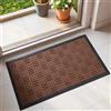 Dasenvo Zerbino impermeabile, antiscivolo, per portico anteriore e patio, facile da pulire, resistente, marrone, 45 x 75 cm
