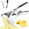 JETONN Schiacciapatate Professionale in Acciaio Inox, Grande Pressa Patate e Passaverdure con Manico in Silicone Antiscivolo, Ideale per Purè, Gnocchi, Passatelli e Pappe, Robusto & Lavabile in Lavastoviglie
