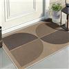 Capslpad Zerbino per interni ed esterni, 60 x 90 cm, effetto iuta, antiscivolo, sottile, lavabile, per porta di casa, ingresso, balcone