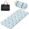 FANTASK Materasso da pavimento lavabile Tatami giapponese, materasso Futon, 90 x 200 cm, foglia blu