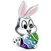 Amuefer Coniglio che tiene in mano le uova di Pasqua Charm Compatibili Bracciale Collana, Argento Sterling Ciondolo Compleanno Natale Gioielli Regali per le Donne Moglie Amici