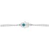 Mystic Jewels da Dalia - Bracciale smaltato mano di Fatima e occhio di Allah, doppia catena, in argento Sterling 925, stile minimale e Argento, colore: argento, cod. 1