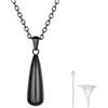 Richsteel Collana Donna Uomo Ciondolo Barra Commemorativa Cane Gatto Ceneri Collana Personalizzata Nome Testo Inciso con Pietra Portafortna Collana Acciaio Inox 316L