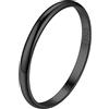 Suplight Anello Donna Argento 925 Nero Fedina Argento Donna Nera Anello a Fascia Semplice Sottile 2mm Taglia 14,5 Confezione Regalo