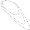 VLNET ® | Vestopazzo collana lunga con micro pepite | Lunghezza 180 cm | portabile a piu giri | placcata in argento | lavorazione artigianale (Sfere)