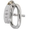 MKGMYGZ Flat Chastity Cage Uomo Sissy Cintura Di Castità Maschile Metallo Cock Cage Erotitici Sexy Per Coppie (50mm,Short)