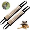 BORDEAG Beisswurst per cani: 2 pezzi di iuta da 30 cm, per cani con 2 manici, molto robusti, accessori per l'allenamento per canis, giocattolo per allenamento (nero)