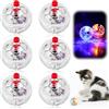 Leikurvo 6 pezzi giocattoli per gatti caccia fantasma, palla di movimento, palla per gatti con luce LED, palla lampeggiante, palla di movimento per animali domestici, giocattolo interattivo,