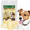 SLE Orecchie di coniglio naturali per cani, orecchie intere non trattate, conigli allevati al 100% con erba, alternativa agli snack masticabili in pelle grezza per cani (Arachide)