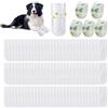 Roucerlin 100 pezzi scarpa cane usa e getta con fasciatura autoadesiva, calze usa e getta per animali da compagnia, stivali impermeabili per cani passeggiate indoor ed esterno (M; cane medio)