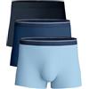 Calida Natural Benefit Boxer da Uomo, in Confezione da 3, Morbido Elastico in Vita, Blu Atlantico, 56