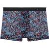 Hom Boxer da Uomo Biscayne Boxer Briefs (Confezione da 1), Pizzo Nero Sovrastampato da Un Disegno di Sole Astratte e Mutlico, M