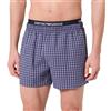 Emporio Armani Boxer da Uomo in Tessuto Tinto in Filo, Blu, L