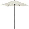 Outsunny Outusnny Ombrellone da Giardino 2x2m Rotondo con Palo Centrale in Alluminio, Beige|Aosom