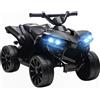 AIYAPLAY Quad Elettrico per Bambini ATV con Batteria Ricaricabile 6V, Fari LED e Musica, Età 3-6 Anni, Nero | Aosom Italy