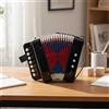 Fisarmonica Giocattolo a 7 Tasti Facile da Imparare Mini Fisarmonica per