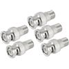 uxcell sourcingmap F femmina to BNC maschio coassiale RF connettore RG6 RG59 adattatore x 5