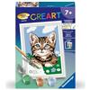 Ravensburger - CreArt Kids 8x12 cm - Numero d'arte - Gattino marrone - Kit per dipingere con numeri - A partire dai 9 anni - 25997