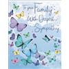 Piccadilly Greetings Regal Publishing Biglietto per occasioni Sympathy Family - 20,3 x 15,2 cm, verde