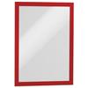 Durable 488203 Duraframe A4 Large Packaging, Cornice Espositiva Adesiva, per Superfici Lisce e Solide, Formato A4, Confezione da 10 Pezzi, Rosso