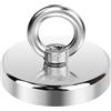 Aenienoe 75mm Magnete da Pesca Calamite Potenti Forza Magnete Potente Neodimio Super Magneti Fishing con Anelli,per Industria e Scienza 1Pezzi