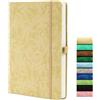 Beinushor Journal Puntinato - Taccuino Puntinato A5, Dotted Journal con Carta da 120GSM, 164 Pagine Punteggiate, Passante per Penna, Tasca Interna, Fascia Elastica
