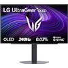 LG UltraGear OLED 27GX704A Monitor Gaming 27" QHD (2560x1440), 240Hz, 0,03ms (GtG), OLED, G-Sync, FreeSync Premium Pro, VRR, HDR 400 True Black, HDMI 2.1, DisplayPort, Hub USB, AUX, Nero