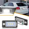 OZ-LAMPE Luci Targa a LED per Audi A3 S3 8P A4 S4 RS4 B6 B7 8E 8H A5 8F A6 C6 4F A8 S8 4H Q7 4L 4M, Luce Placchetta Lampada con Canbus, Nessun Errore